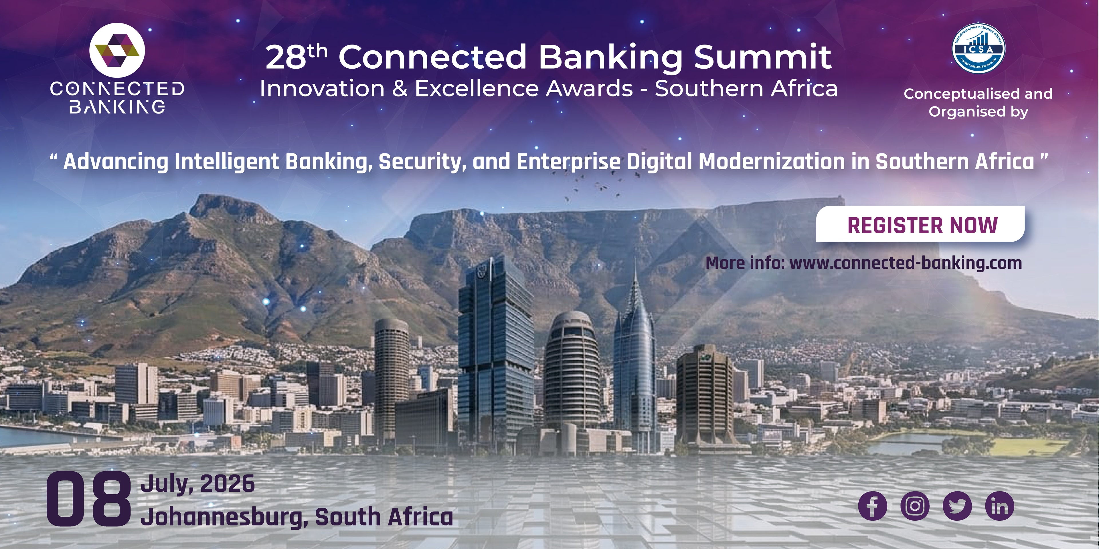 28th Edition Connected Banking Summit – Southern Africa 2026