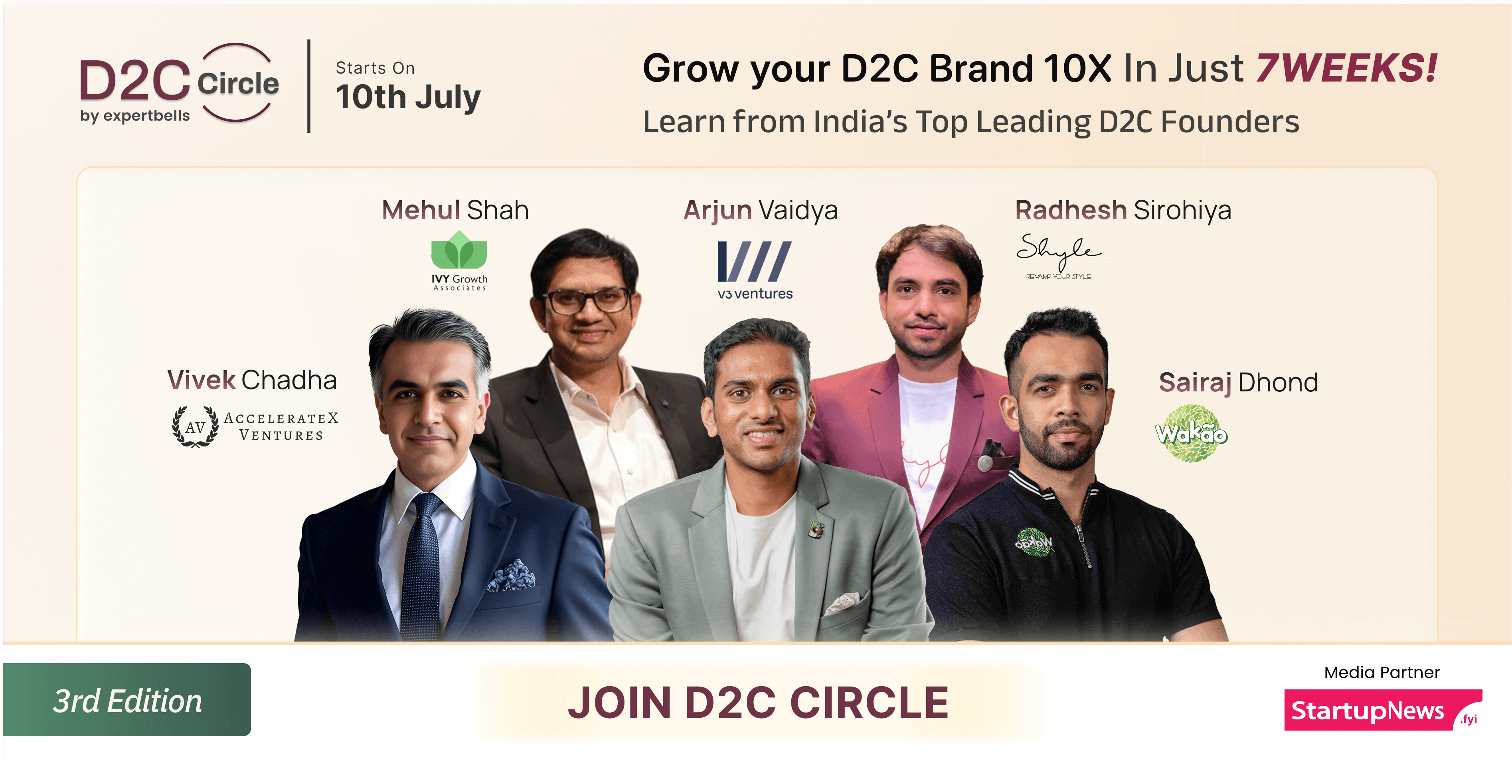 D2C Circle 2026 — India's Most Actionable 7-Week D2C Accelerator by Expertbells