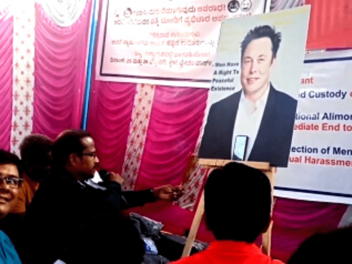 Men activists organise a special puja for Elon Musk in Bangalore