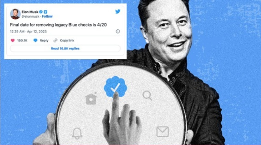Deadline to scrap legacy blue ticks on Twitter is 4.20, Elon Musk says