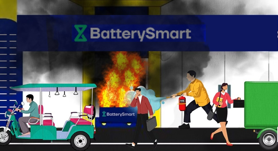 Battery Smart’s battery swapping station catches fire, raising concerns over battery safety norms