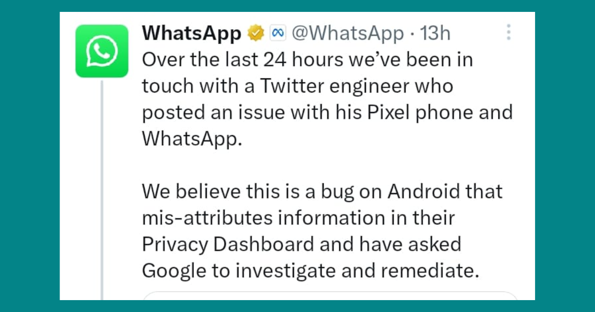 WhatsApp response after Elon Musk's 