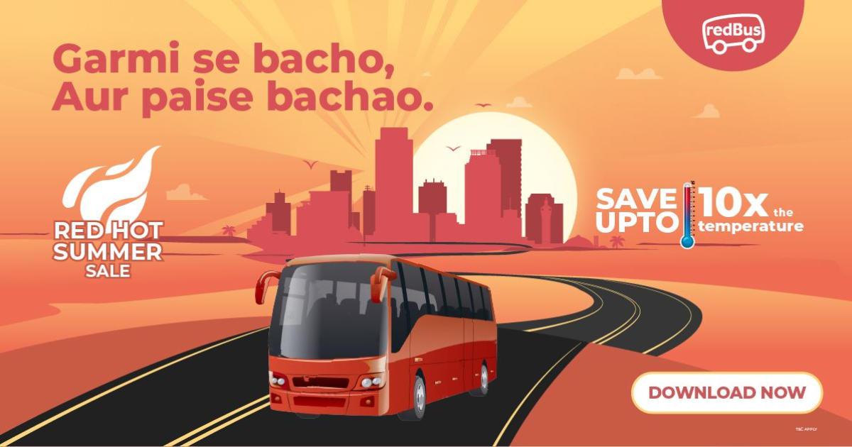 Beat the Heat with redBus: Get Discounts up to 10 Times the Temperature of Your City!