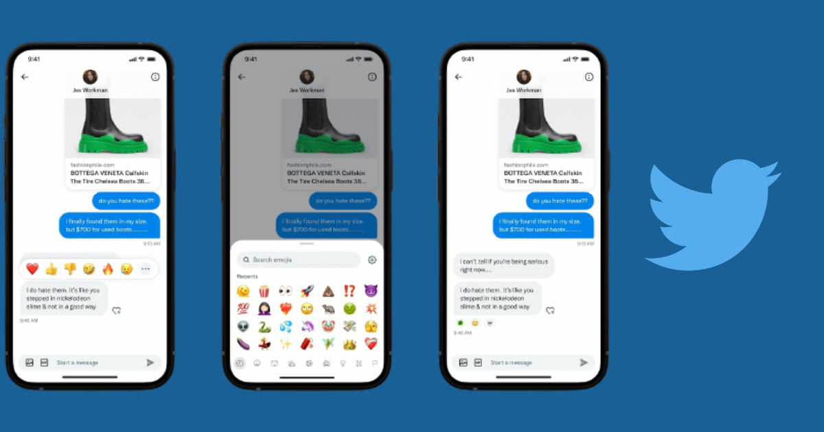 Twitter enhances direct messaging experience with new emoji reactions and teases encrypted DMs