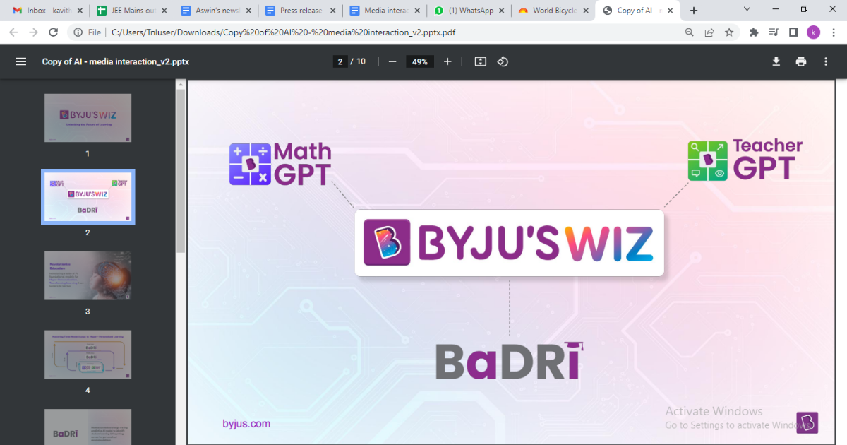 BYJU'S launches BYJU'S WIZ: A suite of AI models for personalized learning