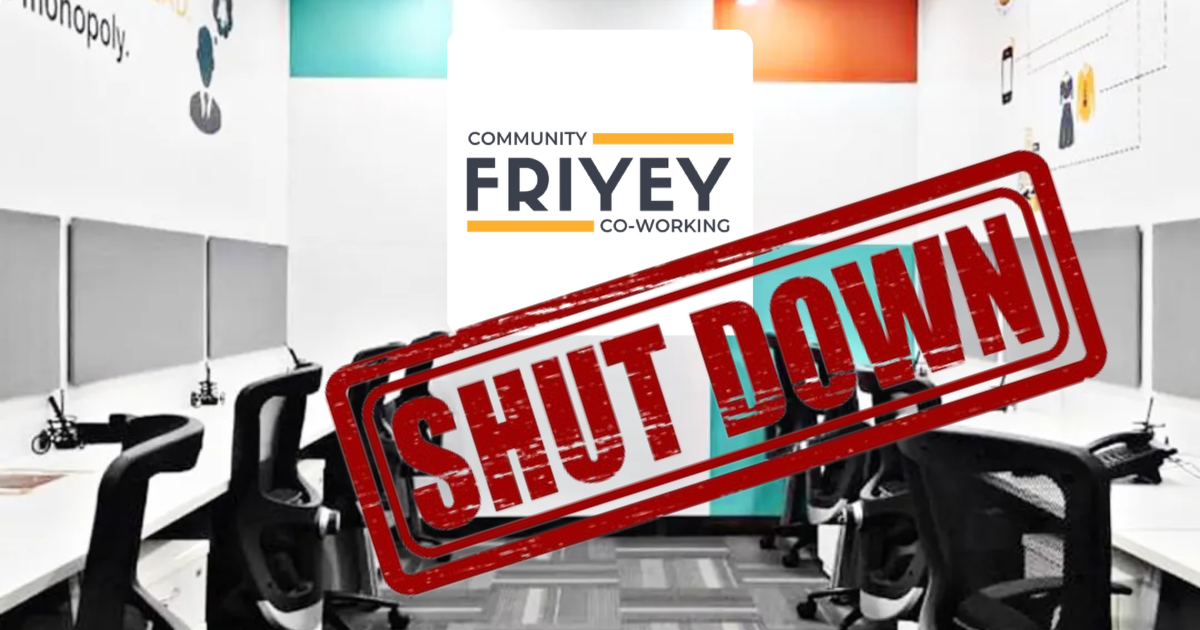 Pune-based coworking startup Friyey shuts down