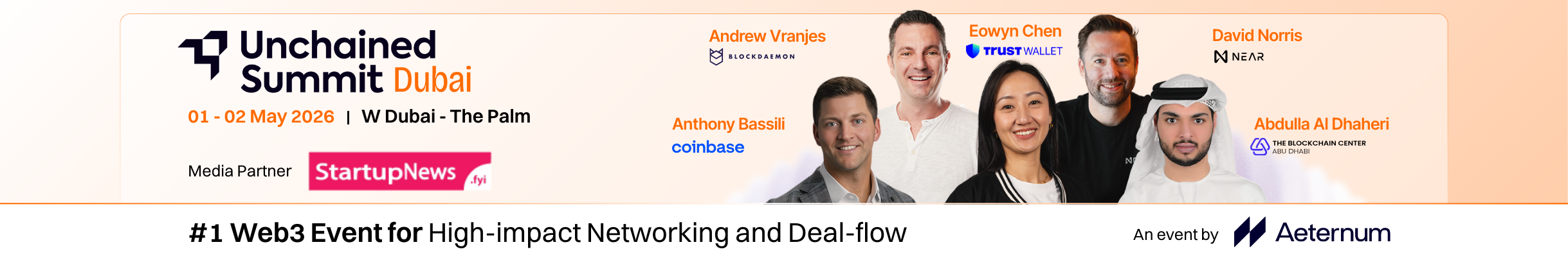 Unchained Summit | Dubai  | 1 - 2 May, 2026 