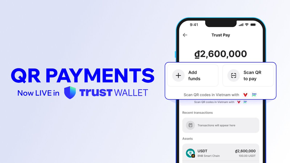 Trust Wallet launches stablecoin QR payments in Vietnam