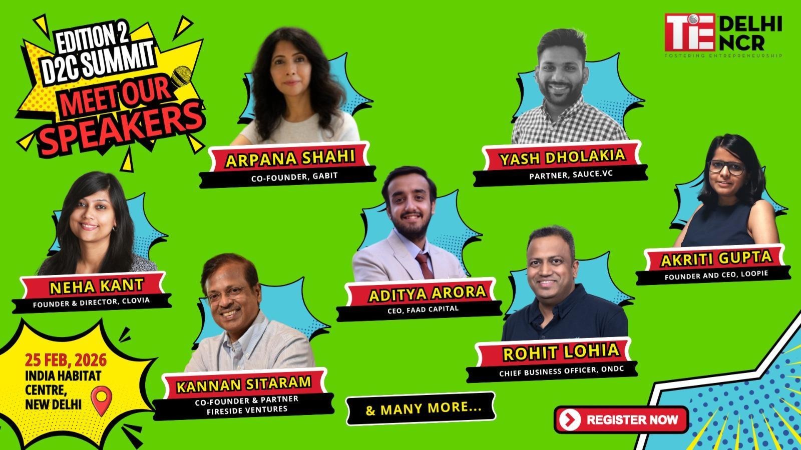 India’s D2C Leaders Set to Converge at TiE-Delhi NCR’s D2C Summit to Decode the Next E-Commerce Revolution